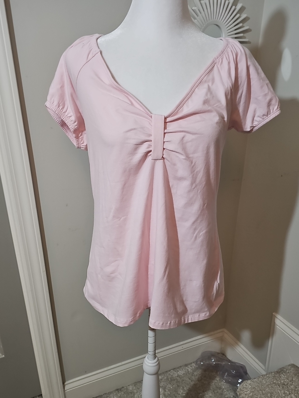 Torrid Retro Chic Pale Pink Short Sleeve Tee with Front Accent